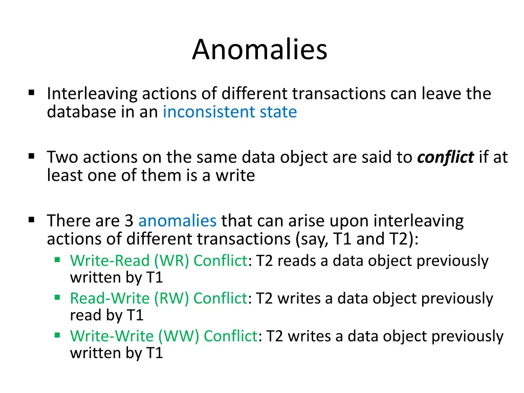 anomalies