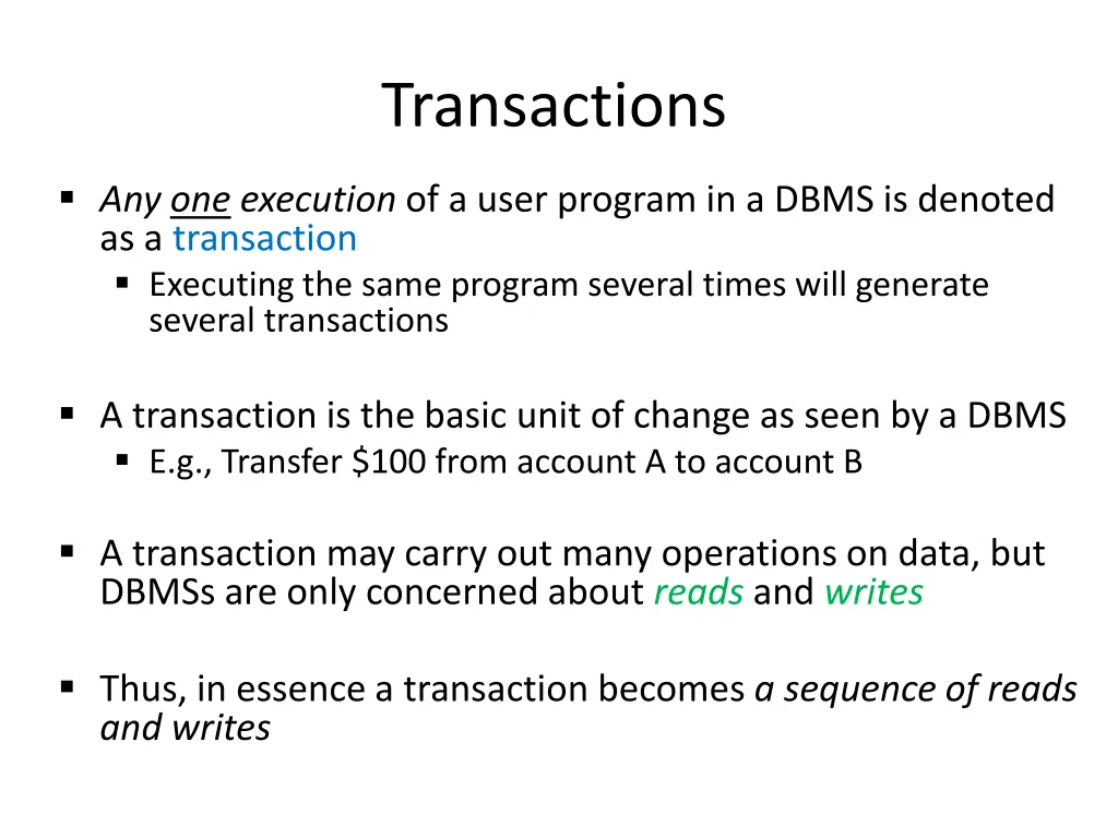 transactions