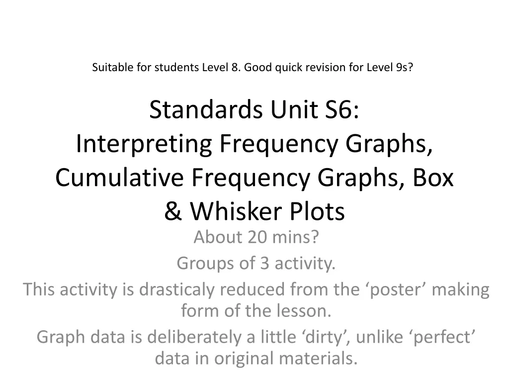 suitable for students level 8 good quick revision