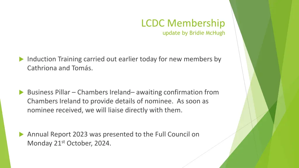 lcdc membership update by bridie mchugh