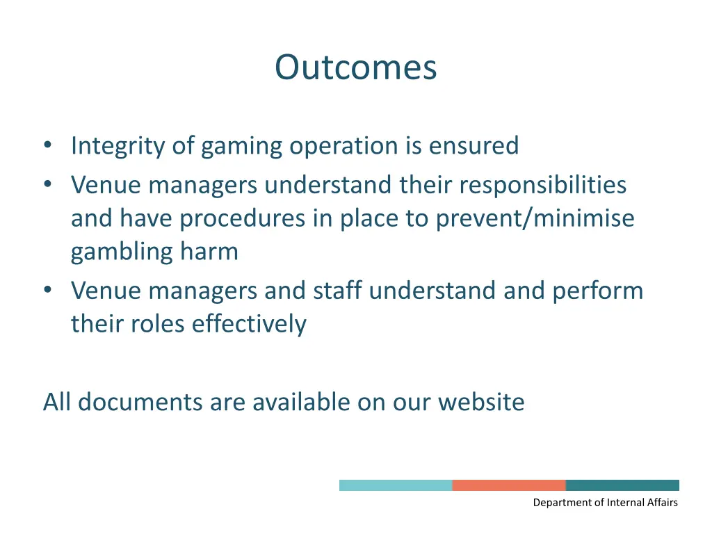 outcomes