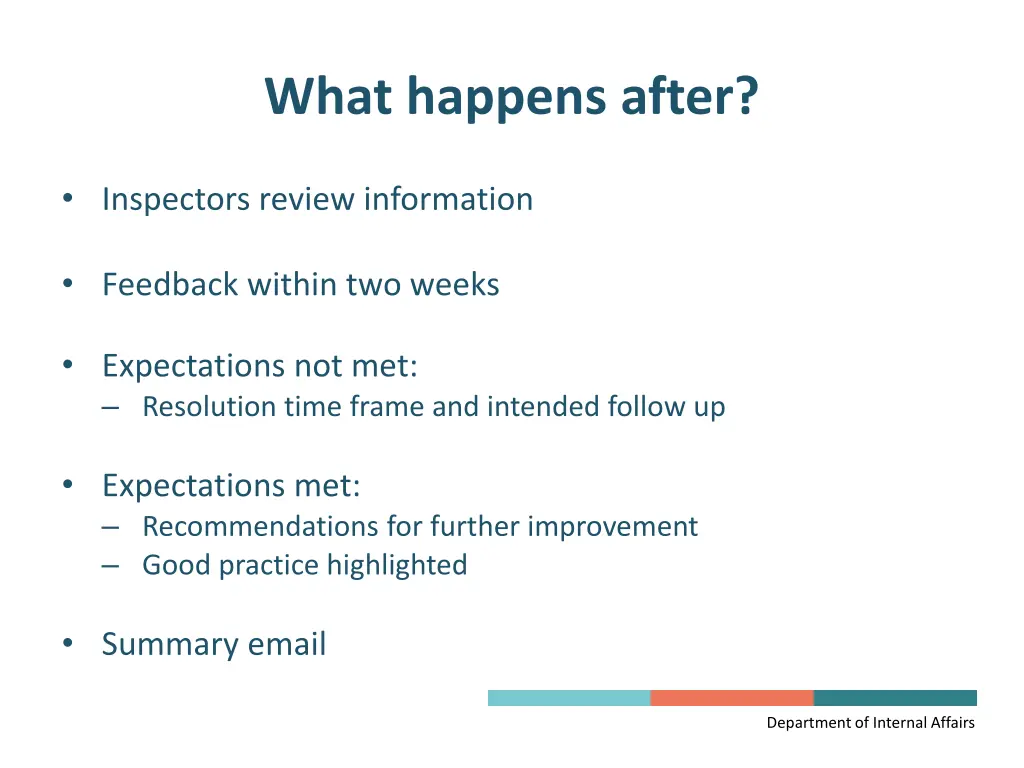 what happens after
