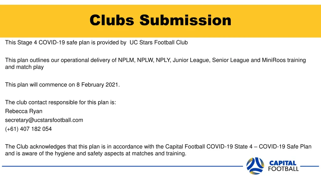 clubs submission