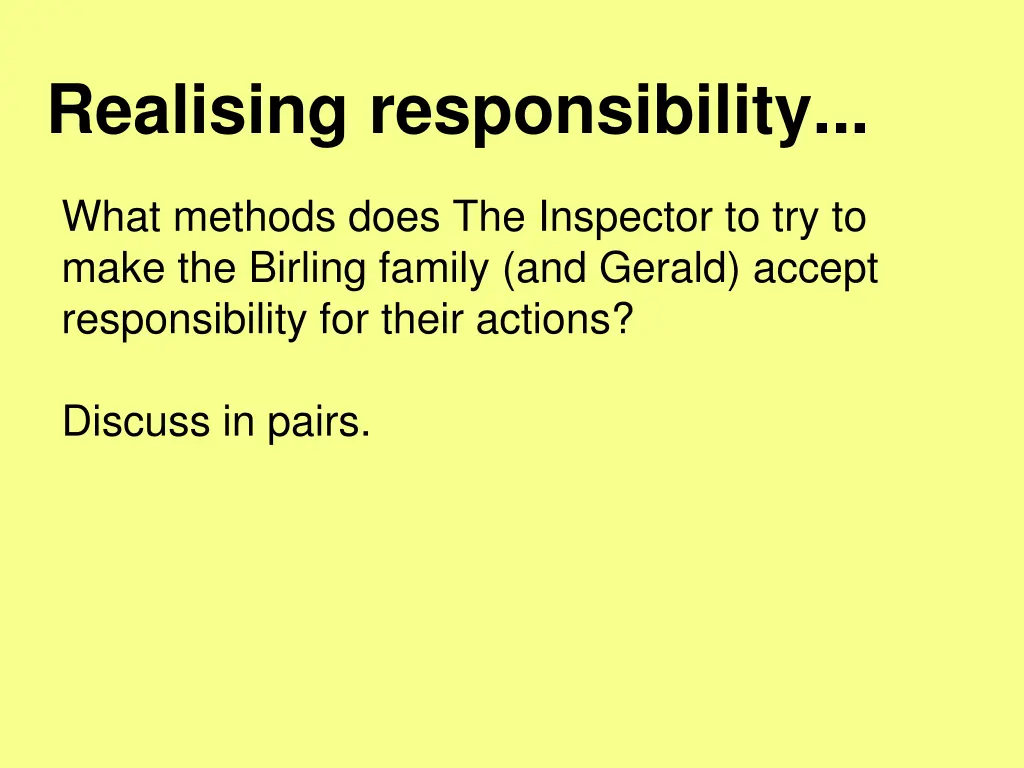 realising responsibility