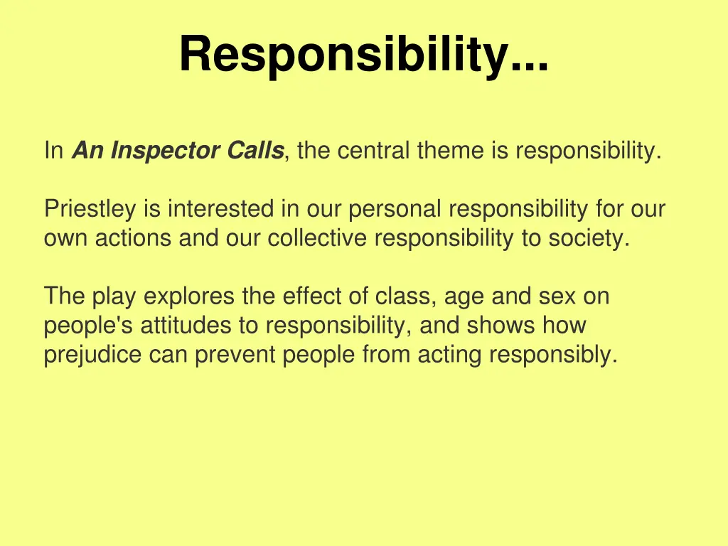 responsibility