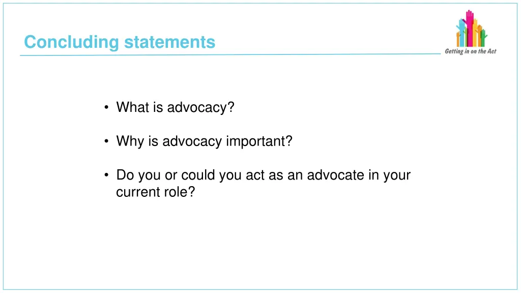 concluding statements