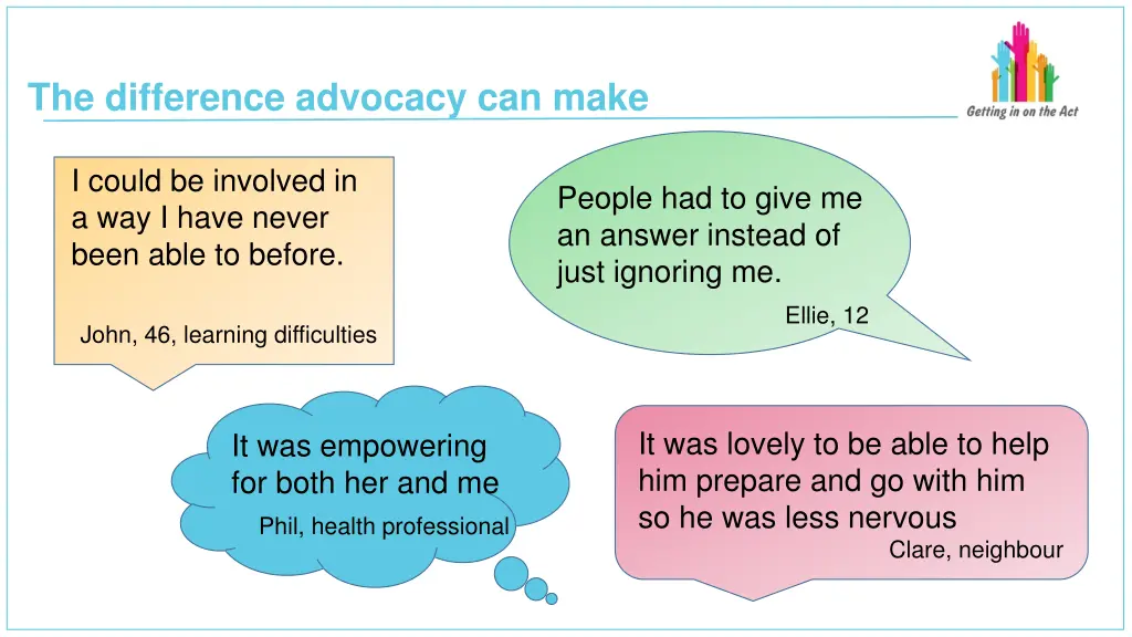 the difference advocacy can make