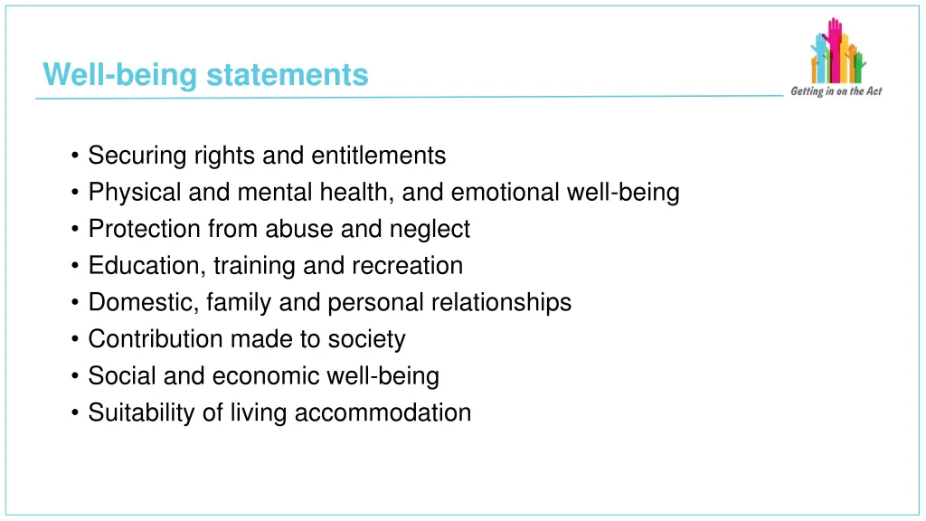 well being statements