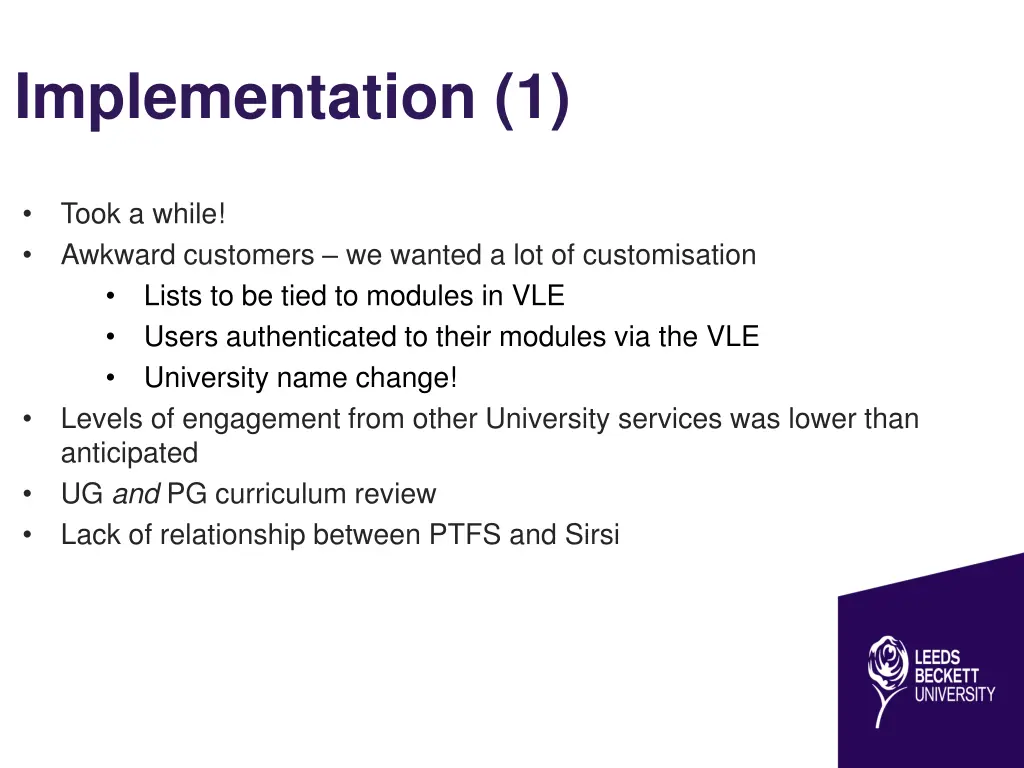 implementation 1