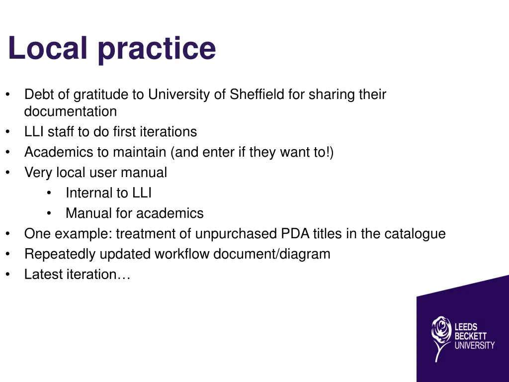 local practice