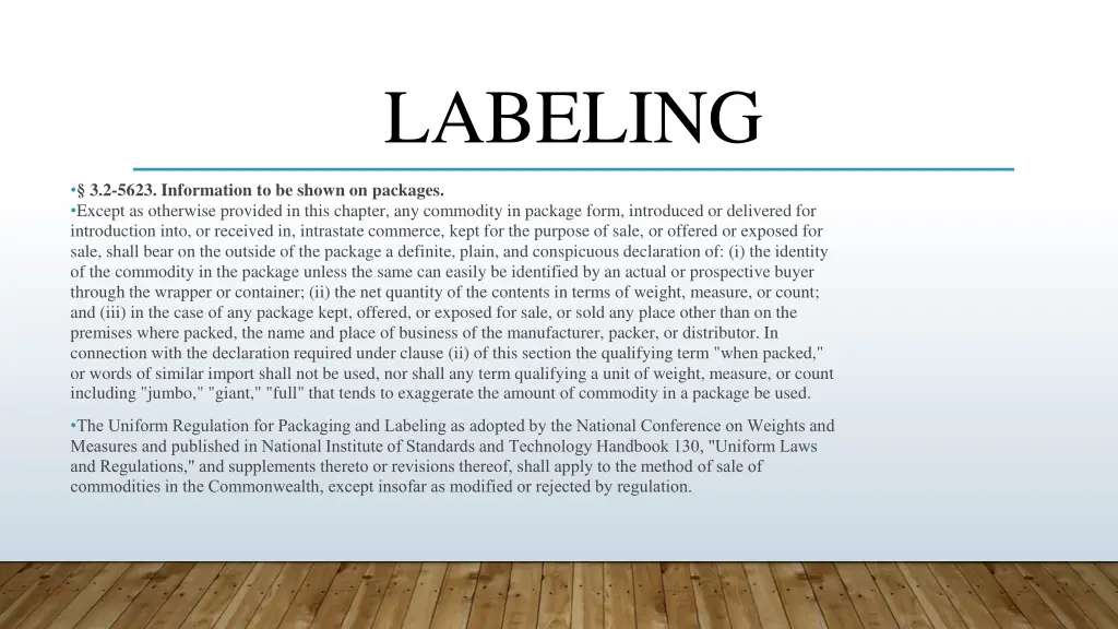 labeling