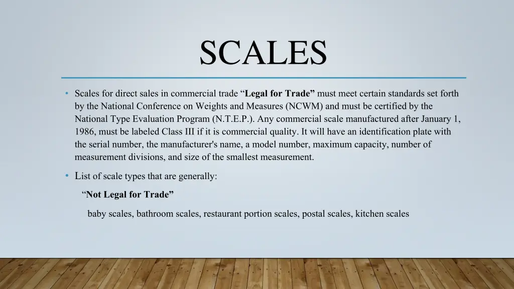 scales