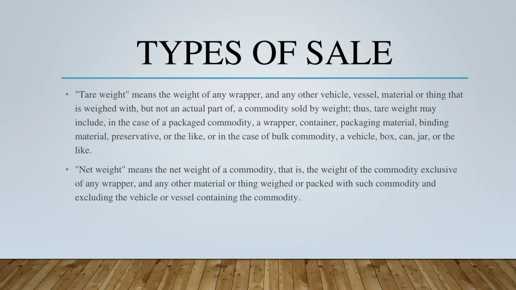 types of sale 1