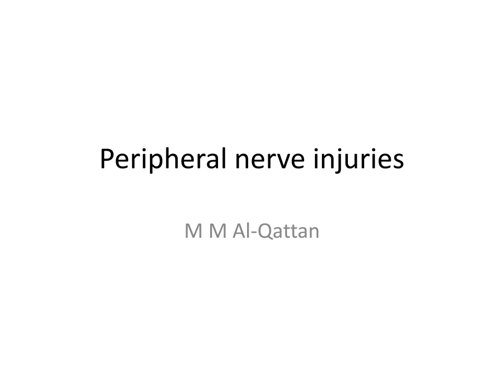 peripheral nerve injuries