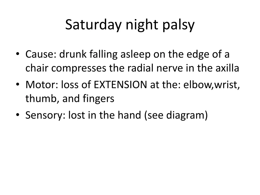 saturday night palsy