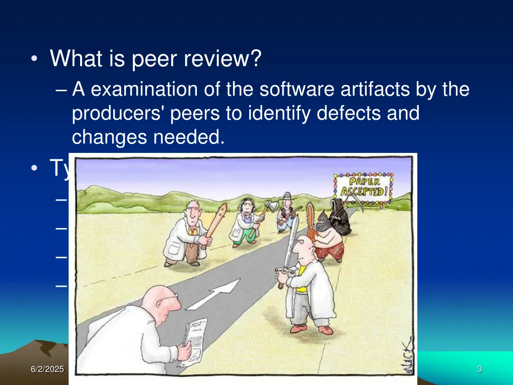 what is peer review a examination of the software