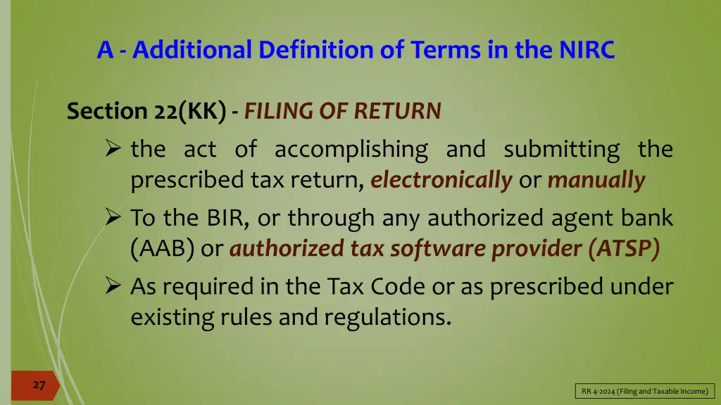 a additional definition of terms in the nirc