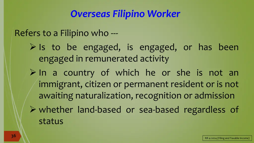 overseas filipino worker