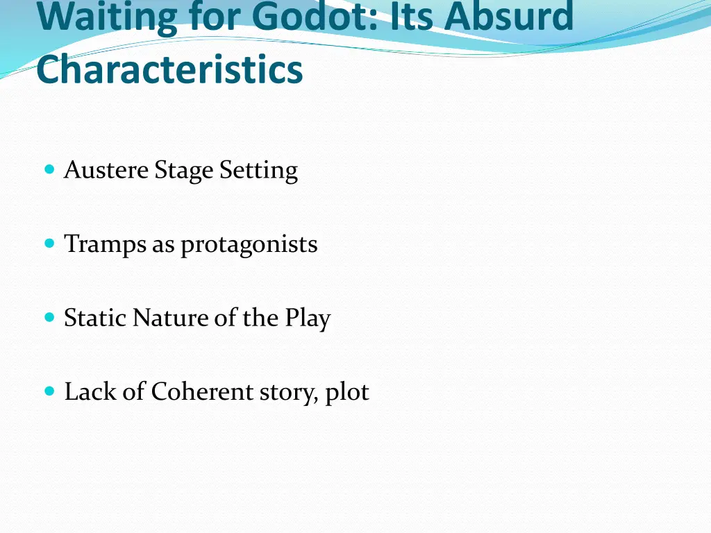 waiting for godot its absurd characteristics