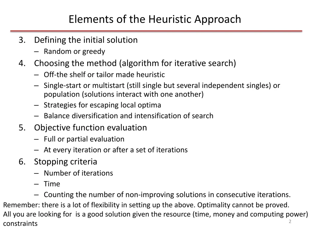 elements of the heuristic approach 1
