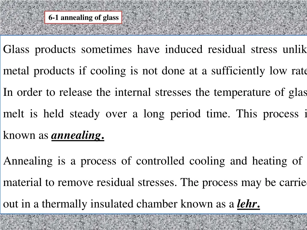 6 1 annealing of glass