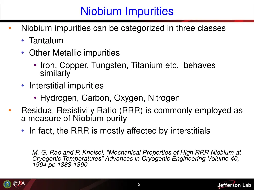 niobium impurities