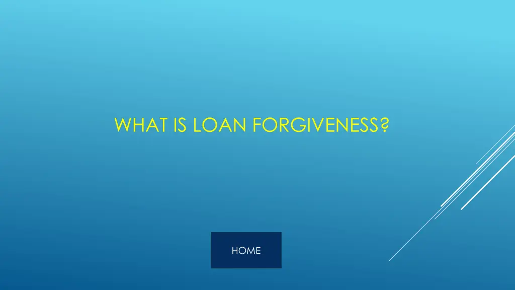 what is loan forgiveness