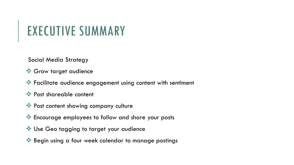 executive summary