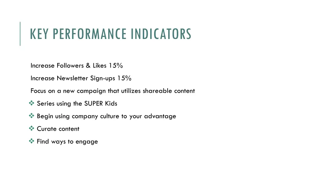 key performance indicators