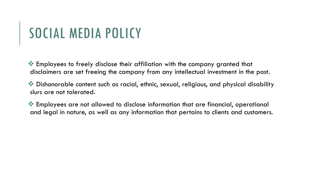 social media policy