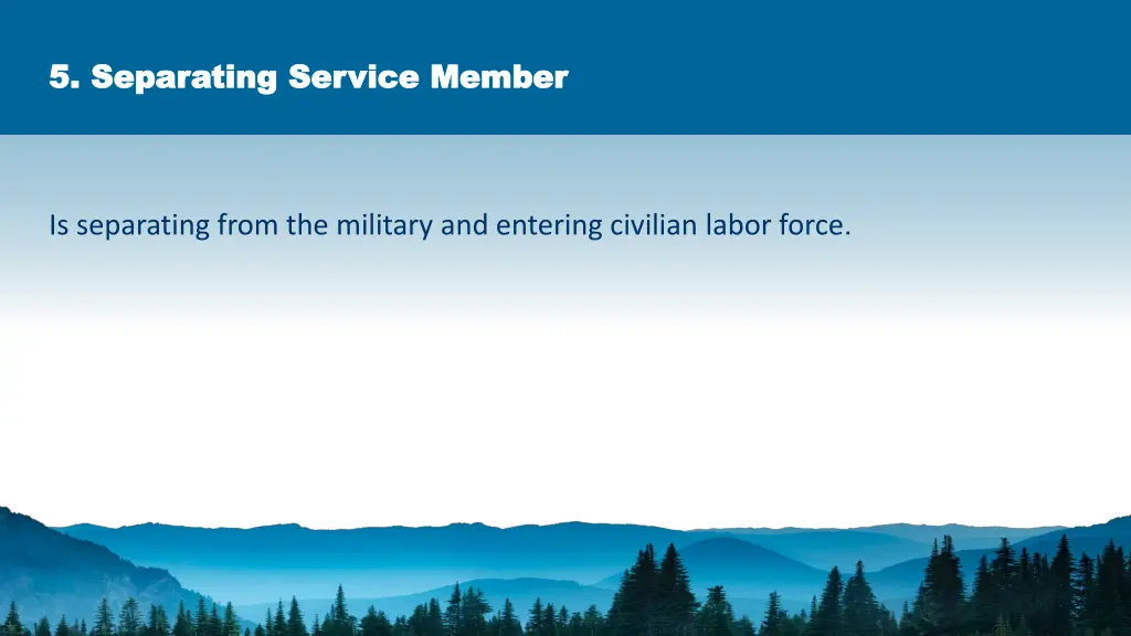 5 separating service member 5 separating service