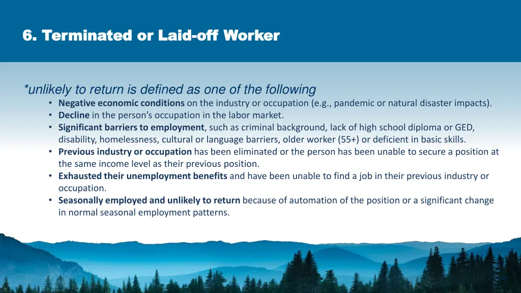 6 terminated or laid 6 terminated or laid 1