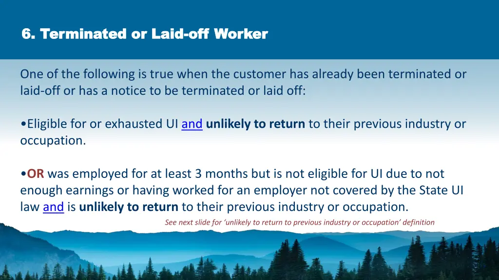 6 terminated or laid 6 terminated or laid