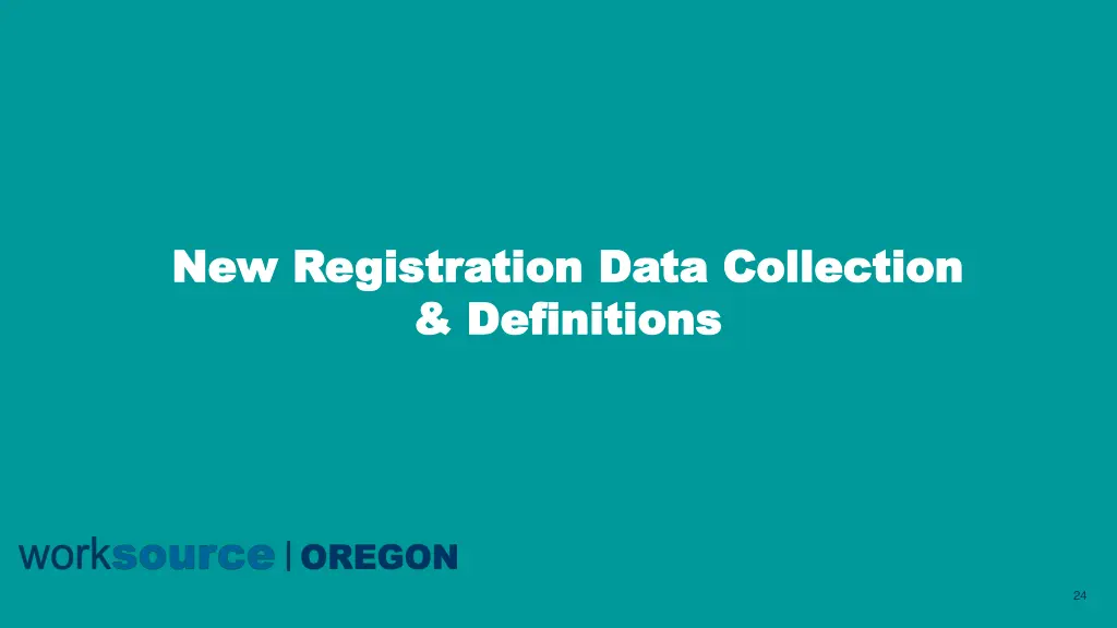 new registration data collection new registration