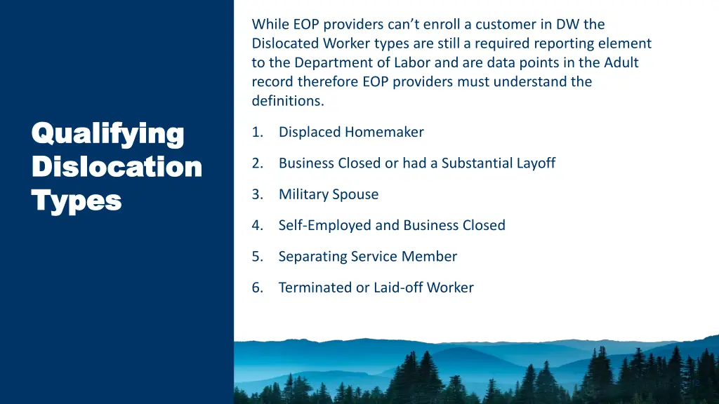 while eop providers can t enroll a customer