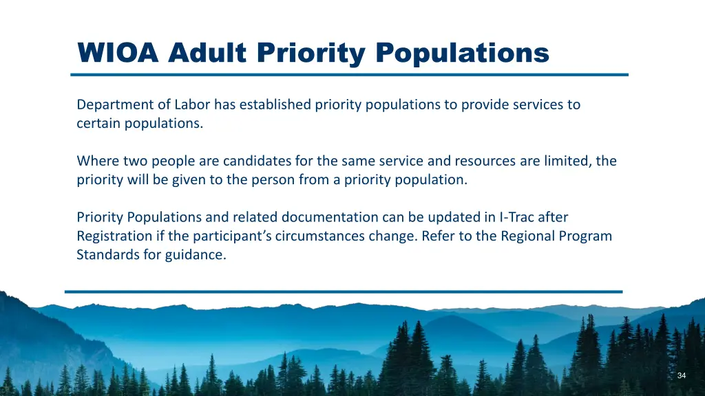 wioa adult priority populations