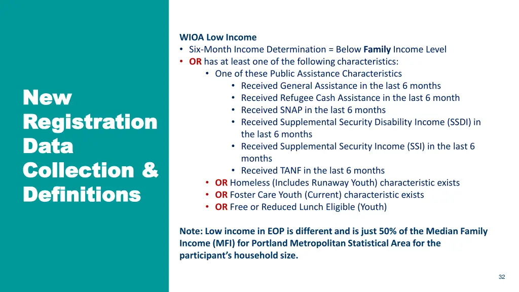 wioa low income six month income determination