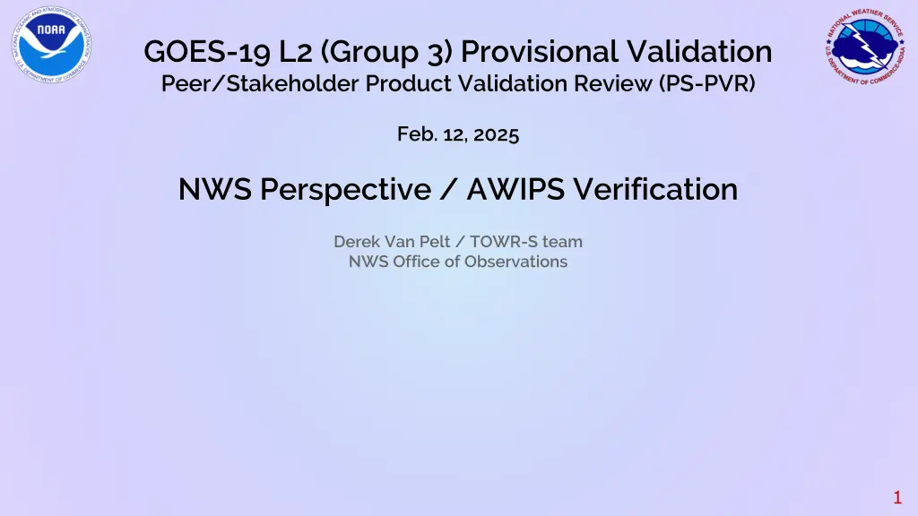 goes 19 l2 group 3 provisional validation peer