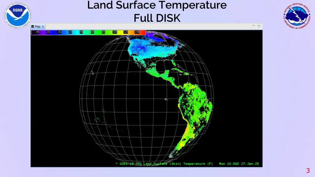 land surface temperature full disk