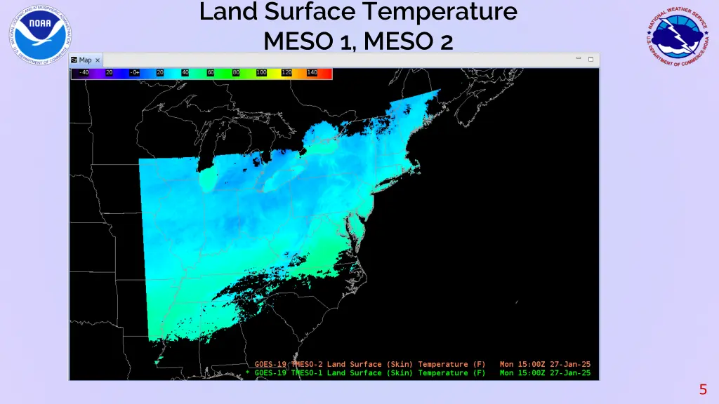 land surface temperature meso 1 meso 2