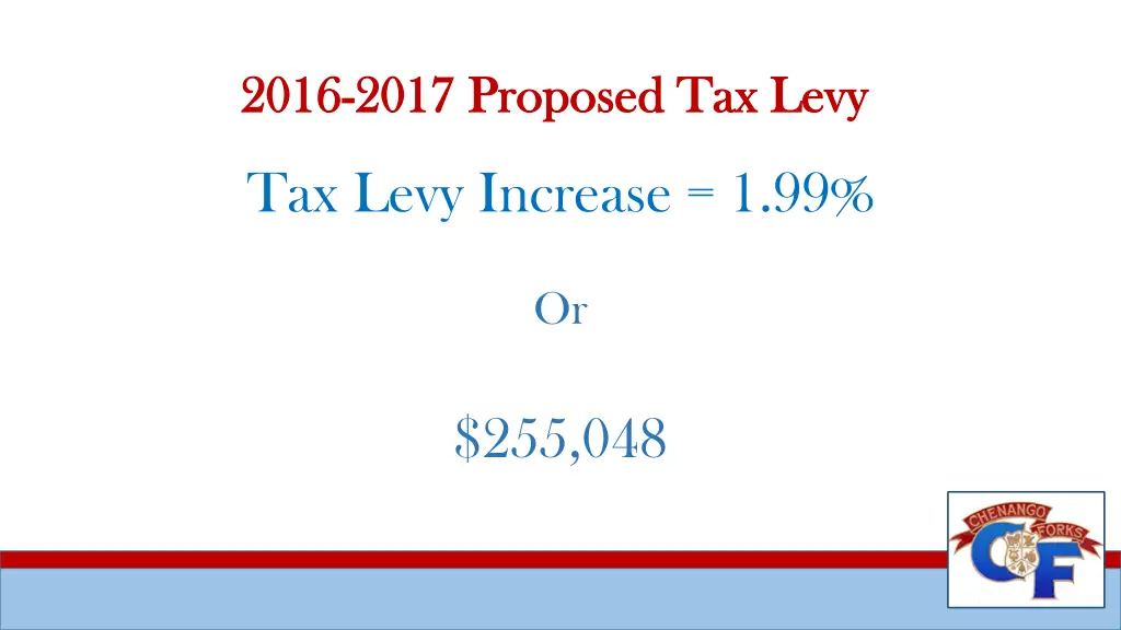 2016 2016 2017 proposed tax levy 2017 proposed