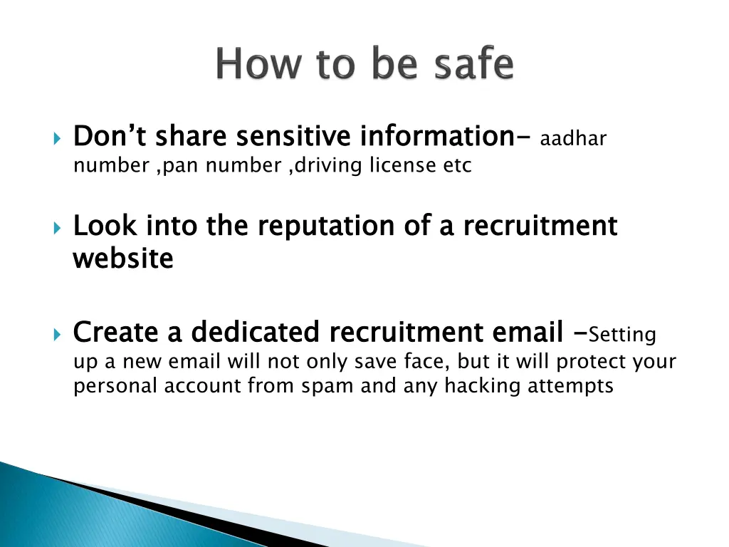 don t share sensitive number pan number driving