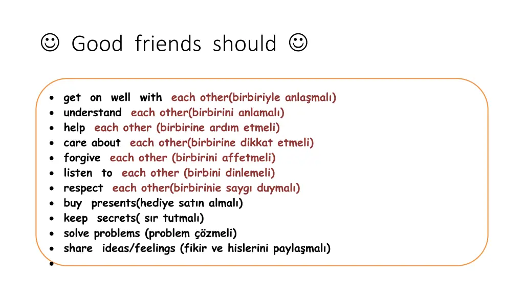 good friends should