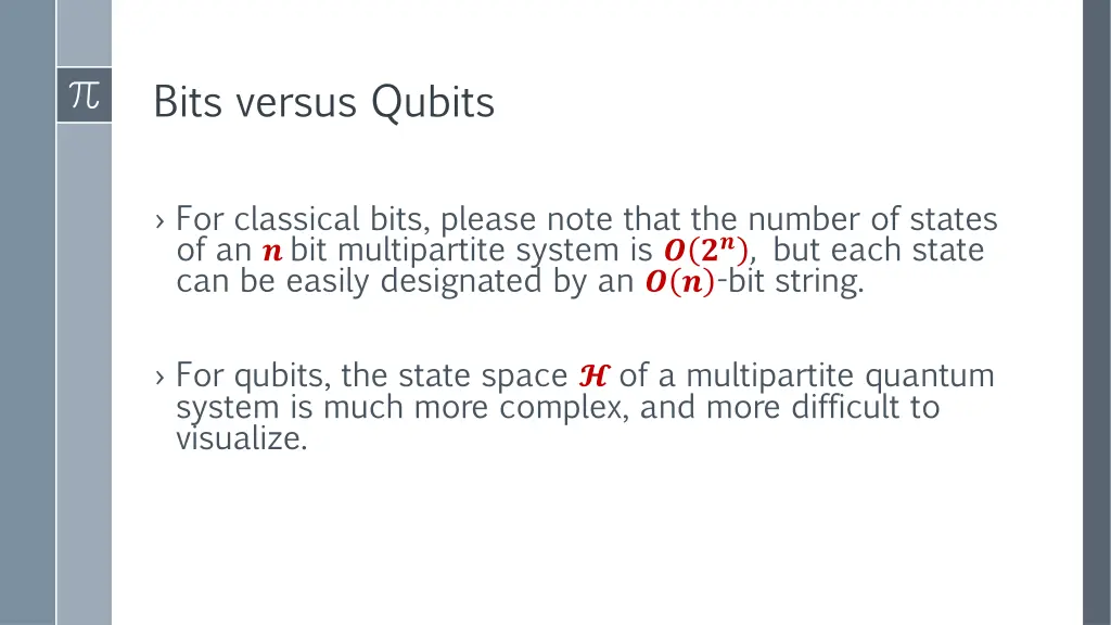 bits versus qubits