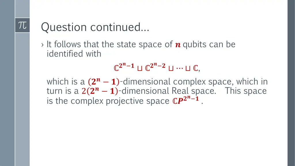 question continued
