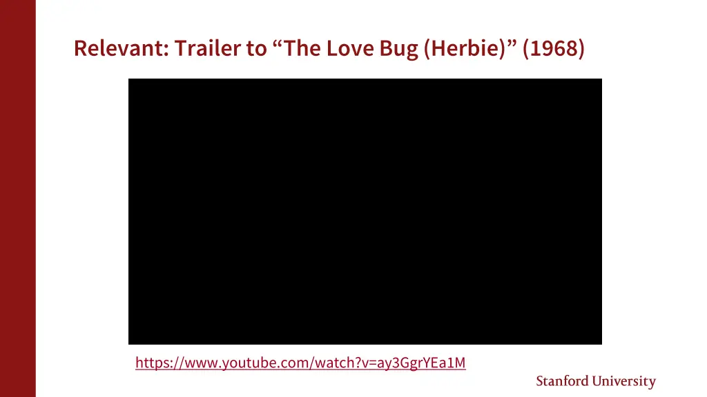relevant trailer to the love bug herbie 1968
