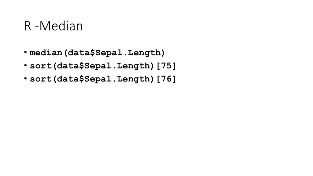 r median