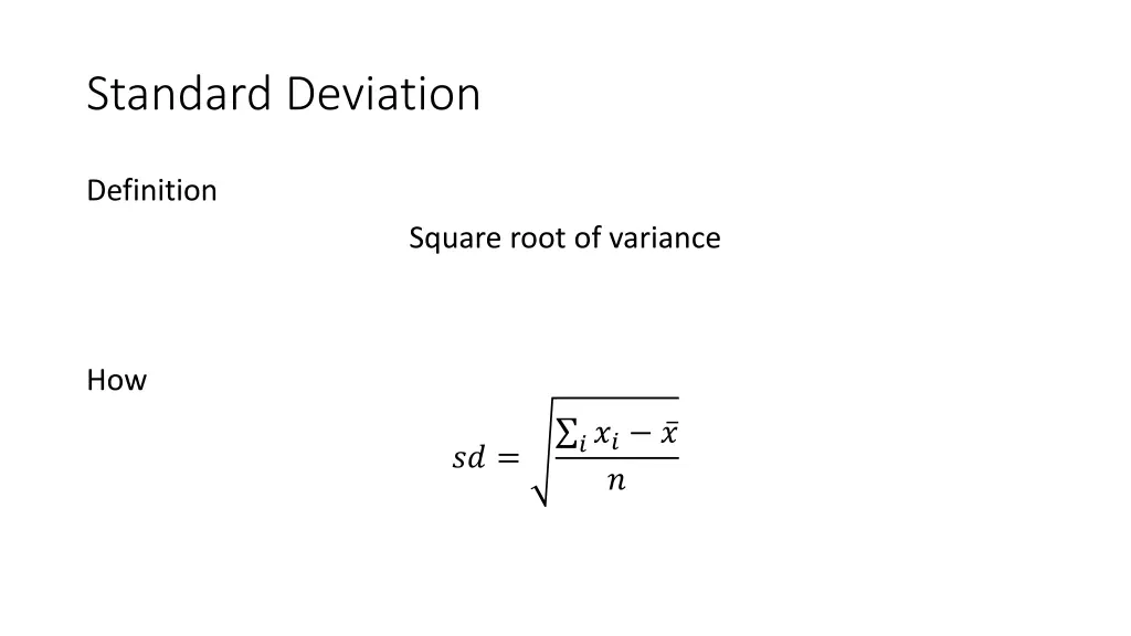 standard deviation