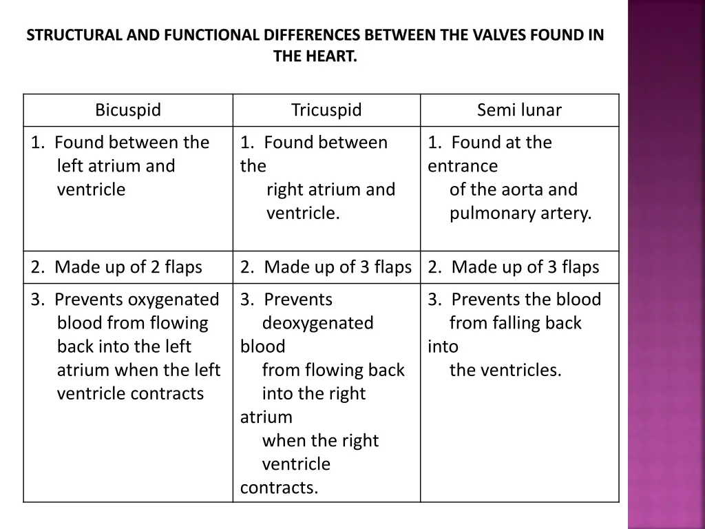 structural and functional differences between