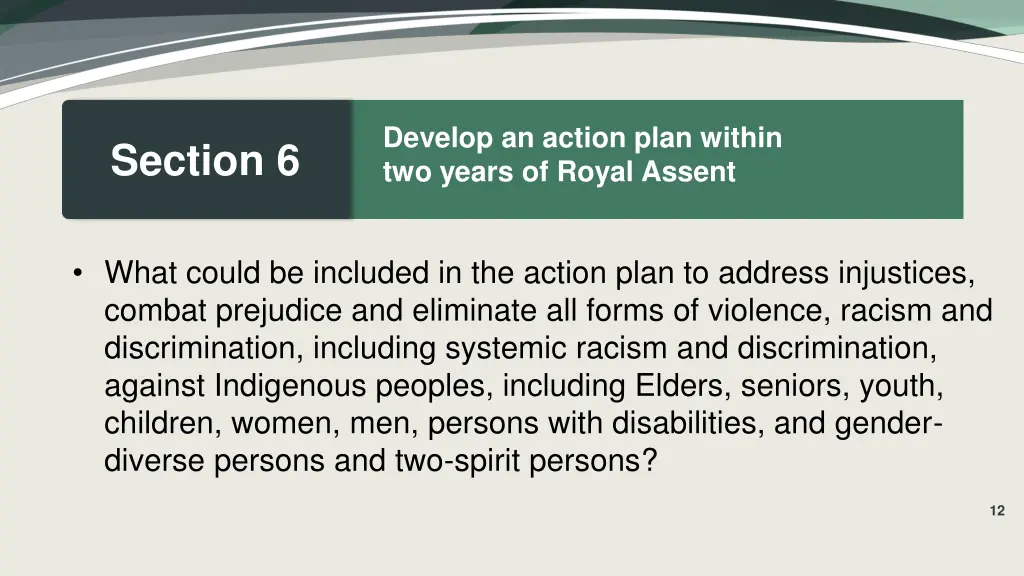 develop an action plan within two years of royal 4